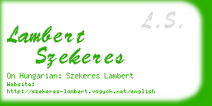 lambert szekeres business card